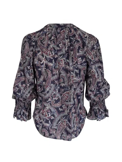 Veronica Beard Ashlynn Paisley-print Blouse In Multi
