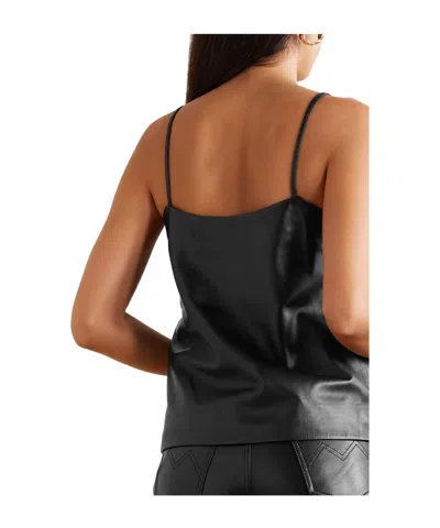 Dodo Bar Or Solid Color Leather Camisole In Multi