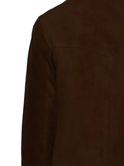 Tory Burch Suede Jacket In Brown
