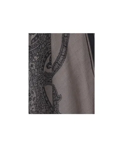 Etro Paisley-pattern Fringed Cape In Multi
