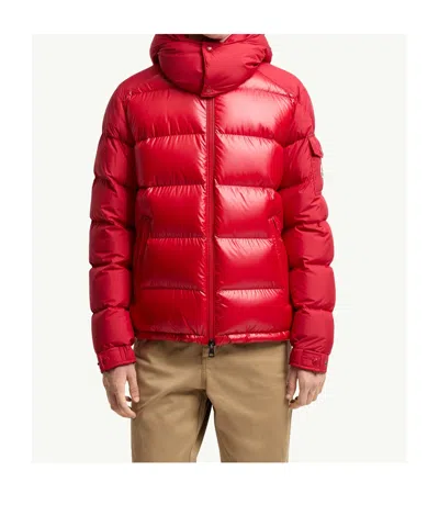 Moncler Maya Jacket Quilted Nylon Down Jacket In Red