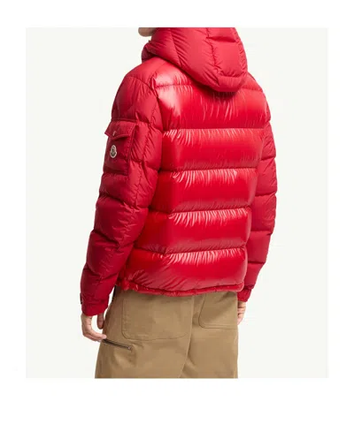 Moncler Maya Jacket Quilted Nylon Down Jacket In Red