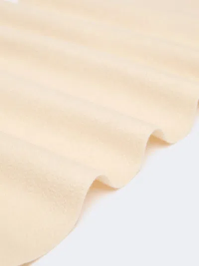 Max Mara Cashmere Stole With Monogram Embroidery In Neutral