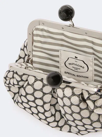 Weekend Max Mara Patterned Shoulder Bag In White