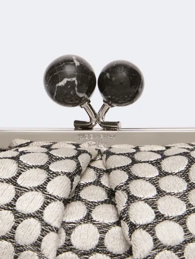Weekend Max Mara Patterned Shoulder Bag In White