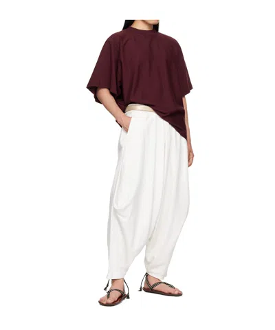 Hed Mayner Embroidered T-shirt In Burgundy