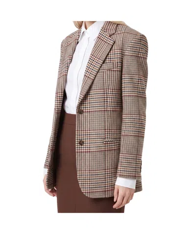 Federica Tosi Check-pattern Single-breasted Blazer In Multi
