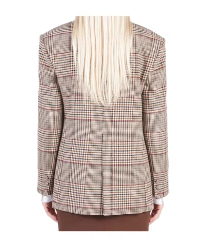 Federica Tosi Check-pattern Single-breasted Blazer In Multi