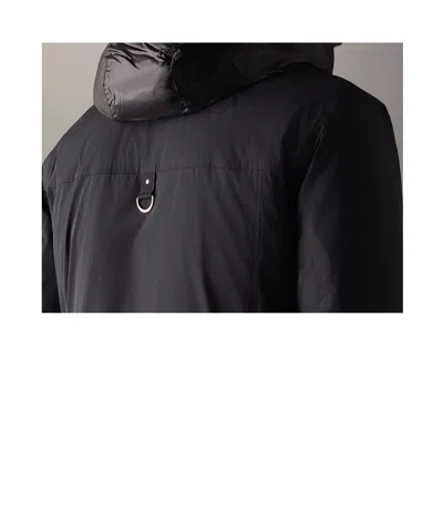Moose Knuckles Long-sleeved Down Jacket In Black