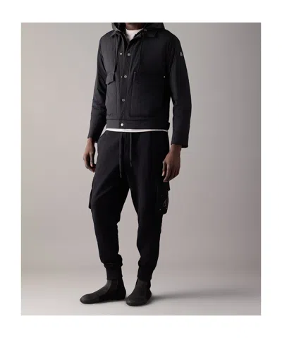 Moose Knuckles Long-sleeved Down Jacket In Black