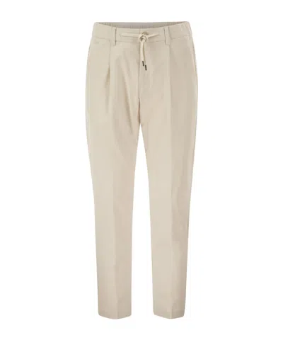 Herno Technical Fabric Drawstring Trousers In Neutral