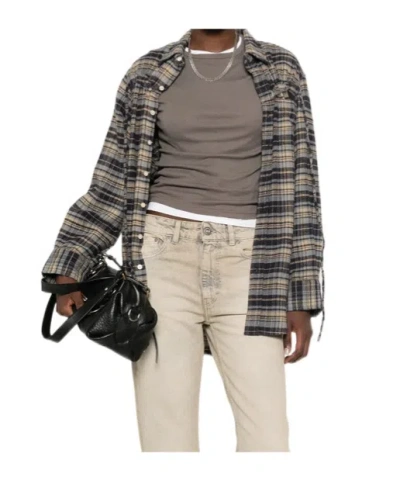 R13 Plaid-pattern Oversized Shirt In Multi