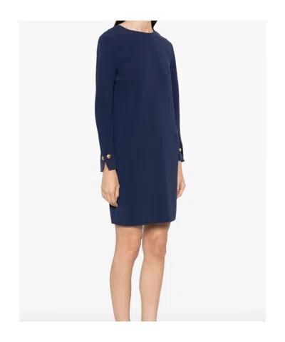 Max Mara Button-cuff Mini Dress In Multi
