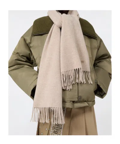 Weekend Max Mara Plain Wool Stole In Brown