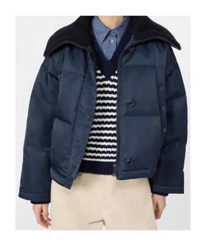 Weekend Max Mara Water-repellent Technical Twill Down Jacket In Blue