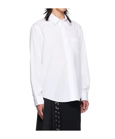 Simone Rocha Cotton Relaxed Pocket Shirt In White