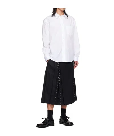 Simone Rocha Cotton Relaxed Pocket Shirt In White