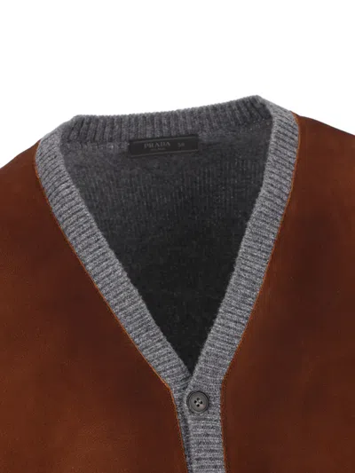 Prada Long-sleeve Cardigan In Multi