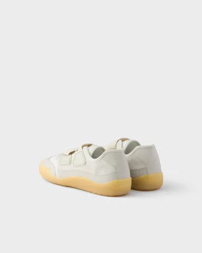 Prada Speedrock Technical Mesh And Leather Sneakers In White