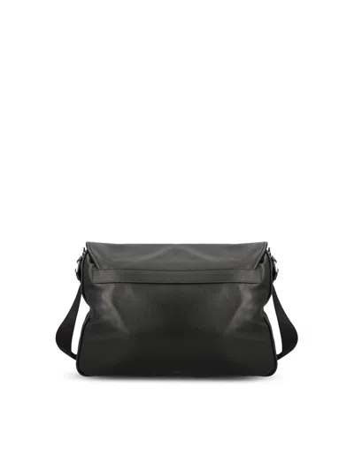 Prada Logo Shoulder Bag In Black