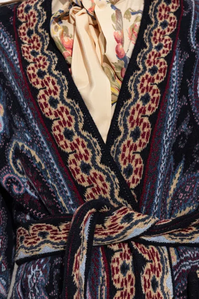 Etro Patterned Cardigan In Multiple Colors