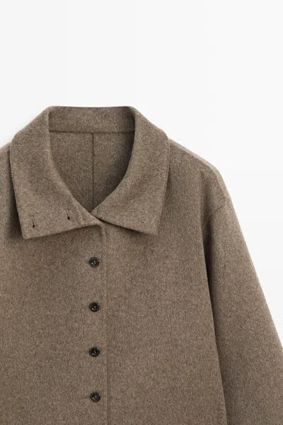 Massimo Dutti Wool In Brown