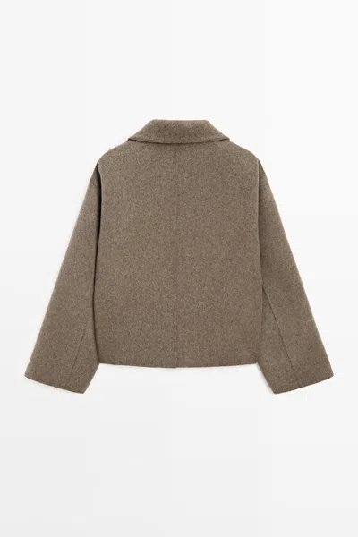 Massimo Dutti Wool In Brown