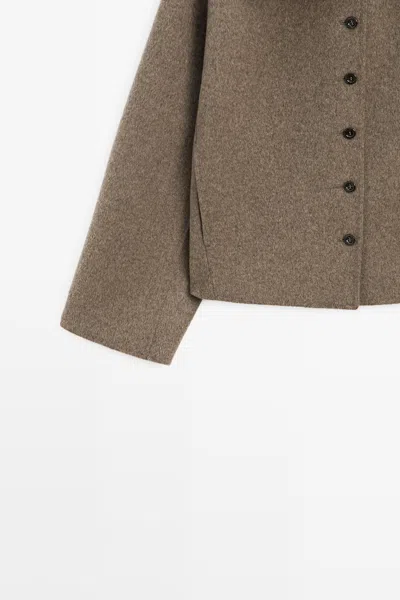 Massimo Dutti Wool In Brown