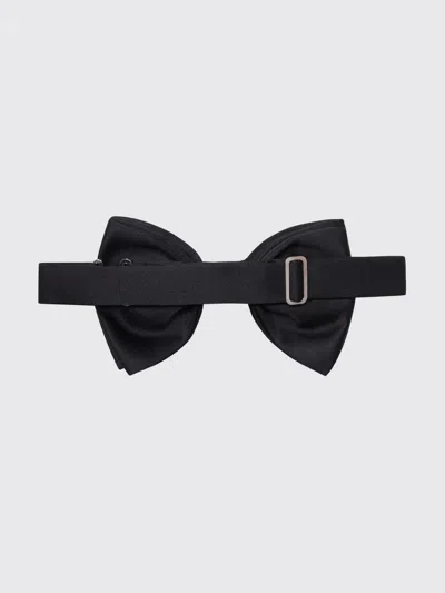 Tagliatore Solid Color Bow Tie In Black