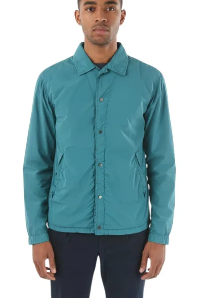 Corneliani Snap-button Overshirt In Blue