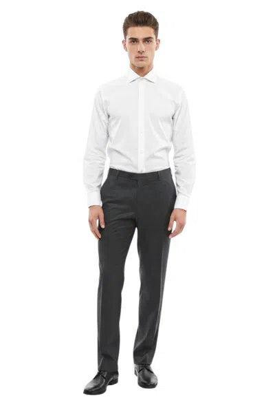 Corneliani Grey Tailored Trousers In Black
