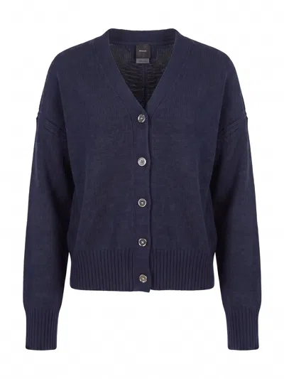 Pinko Long-sleeved Sweater In Blue