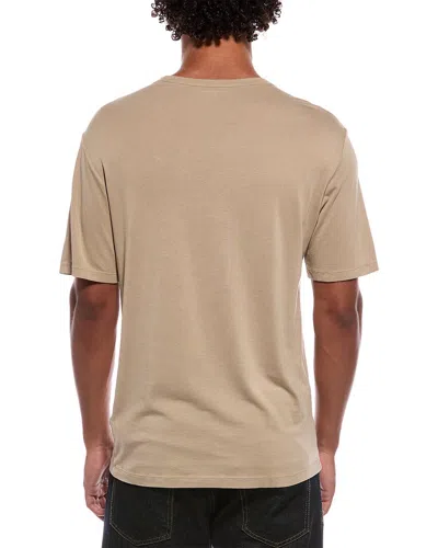 Officine Generale Solid T-shirt In Brown