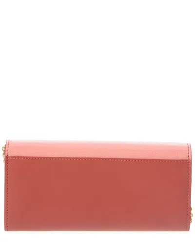 Fendi Ff Diamonds Leather Wallet On Chain In Multi