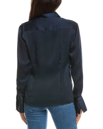 Rag & Bone Venus Popover Blouse In Blue