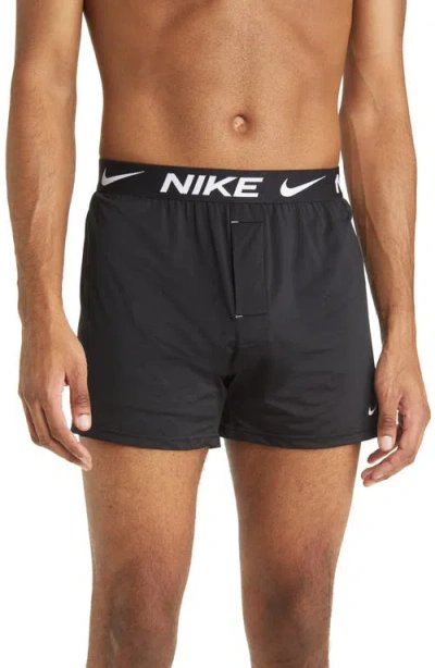 Nike 3-pack Dri-fit Essential Micro Boxers In Black