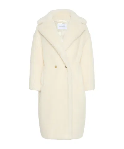 Max Mara Oversized Double-breasted Alpaca-wool Coat With Silk Base In Neutral
