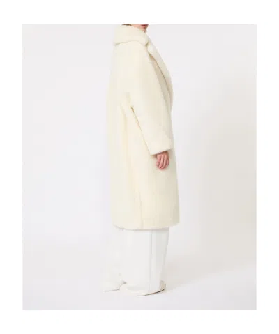 Max Mara Oversized Double-breasted Alpaca-wool Coat With Silk Base In Neutral