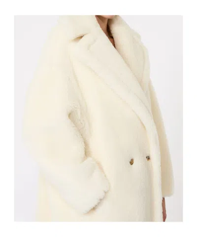 Max Mara Oversized Double-breasted Alpaca-wool Coat With Silk Base In Neutral
