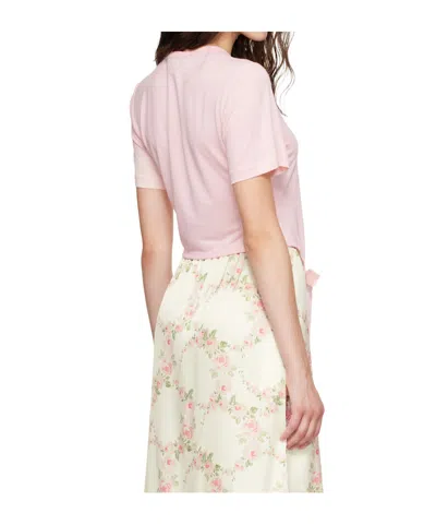 Simone Rocha Bow Tail Easy T-shirt In Pink