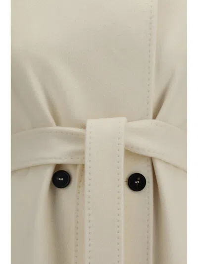 Max Mara Double Breasted Wool Coat In Neutral