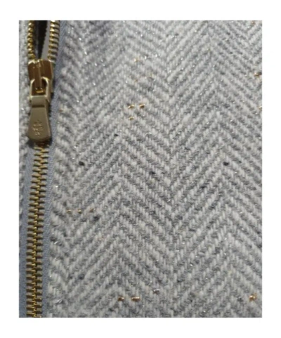 Eleventy Herringbone-pattern Single-breasted Coat In Gray