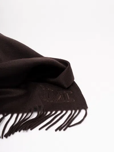 Max Mara Patterned Scarf In Brown