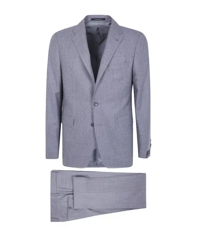 Tagliatore Single-breasted Wool Blazer In Blue