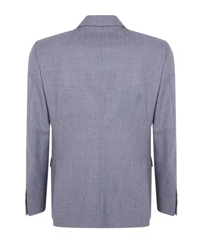 Tagliatore Single-breasted Wool Blazer In Blue