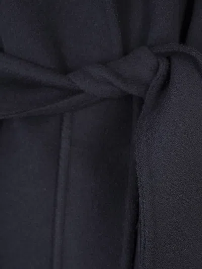 Max Mara Long-sleeved Coat In Black