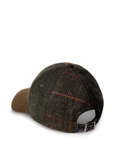 Hackett London Patchwork Cap In Brown