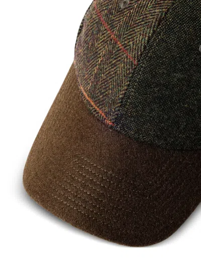 Hackett London Patchwork Cap In Brown