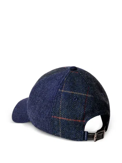 Hackett London Patchwork Cap In Blue
