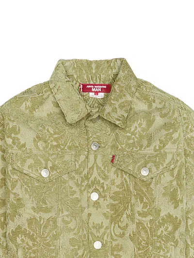 Junya Watanabe X Levi´s Damask-pattern Denim Jacket In Green
